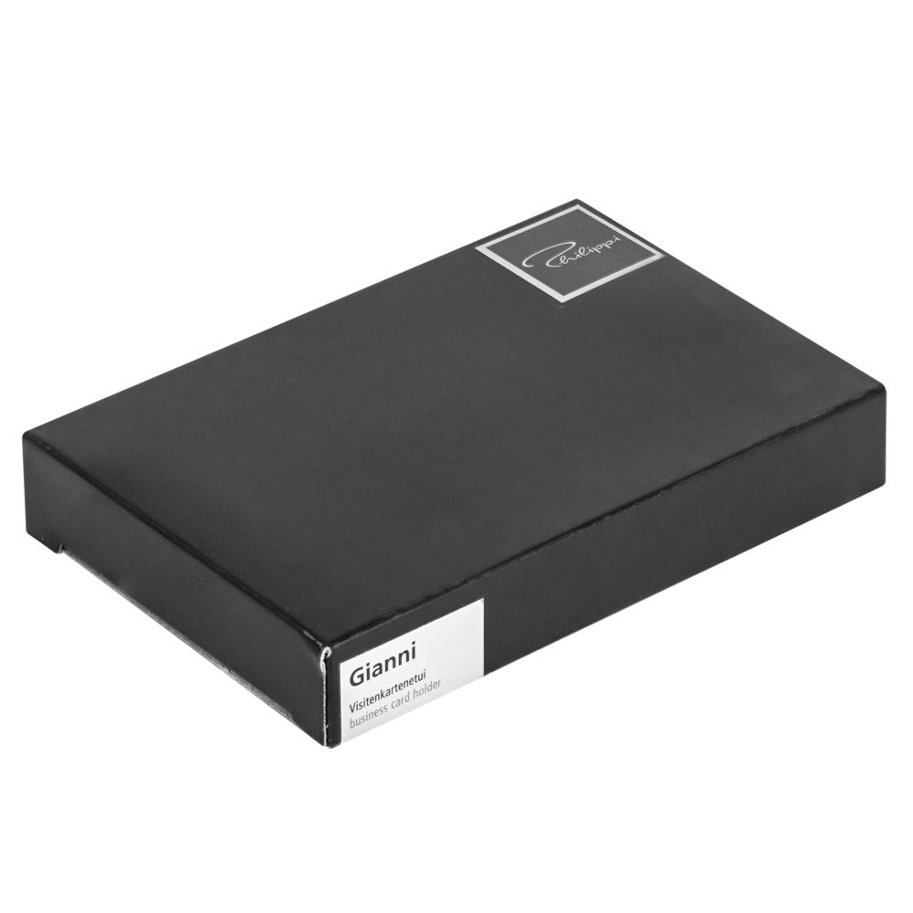Футляр для визитных карточек Gianni, черный — изображение 4