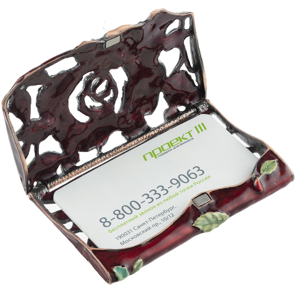 Визитница Enamel, розовая — изображение 7