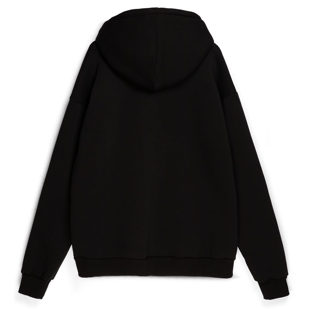 Толстовка унисекс оверсайз Zippy, черная — изображение 4