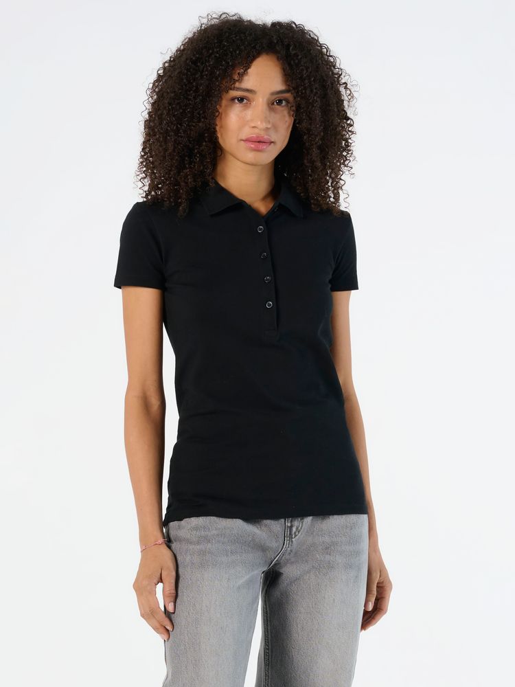 Рубашка поло женская Phoenix Women, черная — изображение 5