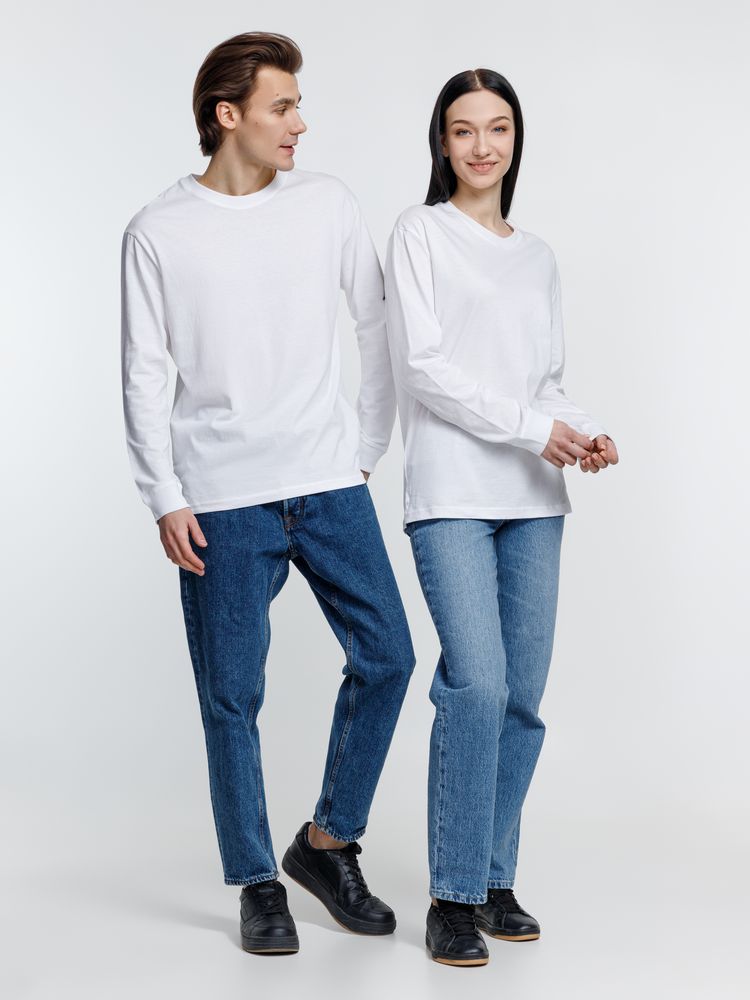 Футболка унисекс с длинным рукавом Pioneer LSL, белая — изображение 12