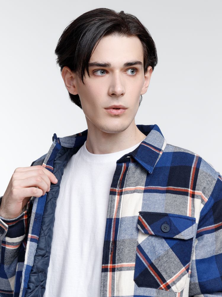 Куртка-рубашка оверсайз унисекс Noah, синяя — изображение 8