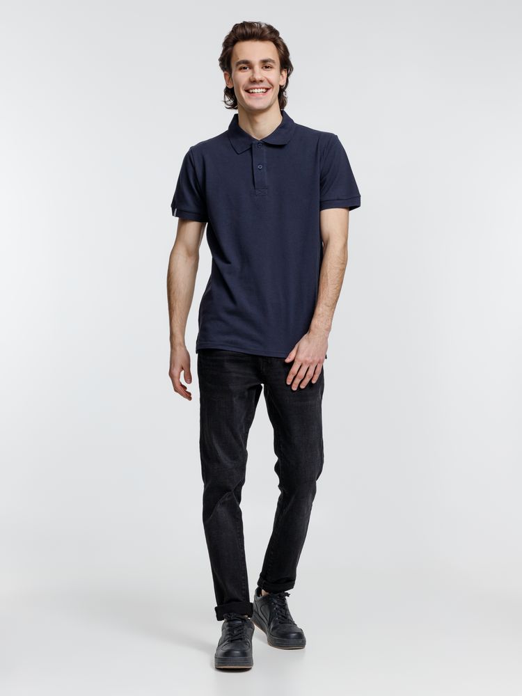 Рубашка поло мужская Virma Premium, темно-синяя — изображение 8