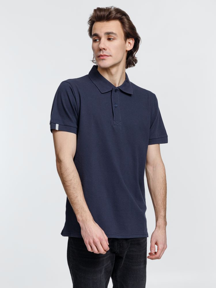 Рубашка поло мужская Virma Premium, темно-синяя — изображение 5