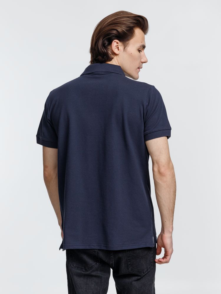 Рубашка поло мужская Virma Premium, темно-синяя — изображение 6