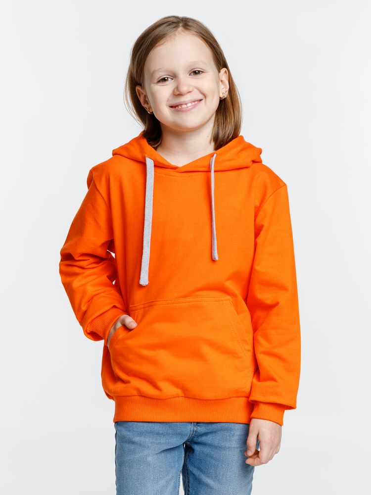 Толстовка с капюшоном детская Kirenga Kids, оранжевая — изображение 4