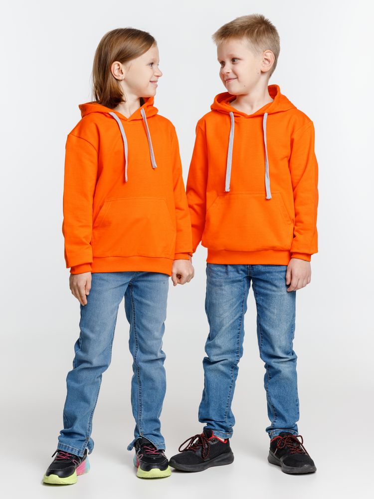 Толстовка с капюшоном детская Kirenga Kids, оранжевая — изображение 10