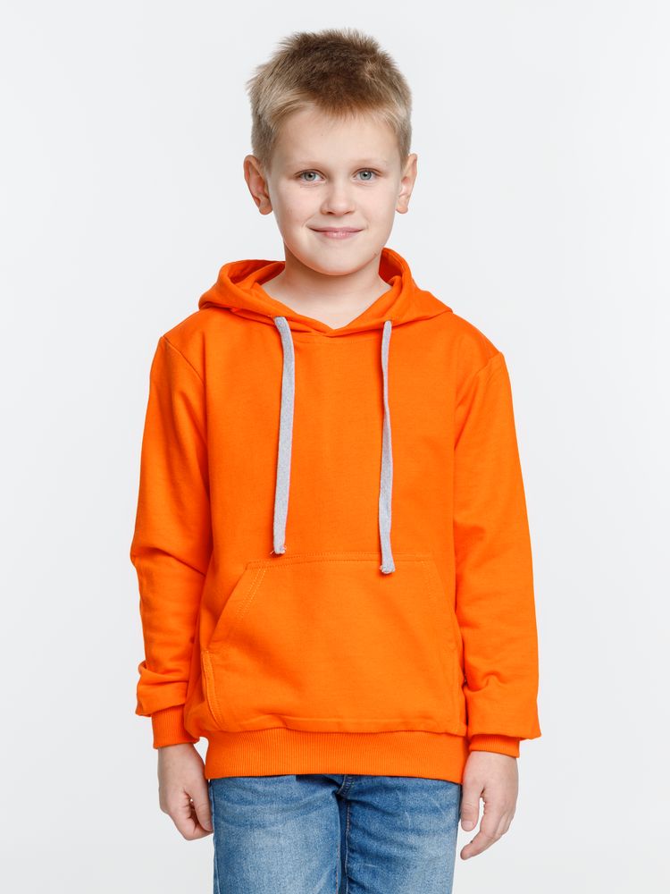 Толстовка с капюшоном детская Kirenga Kids, оранжевая — изображение 7