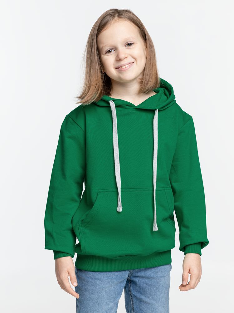 Толстовка с капюшоном детская Kirenga Kids, зеленая — изображение 7