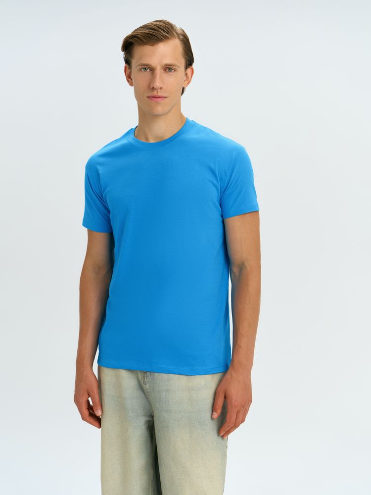 Футболка унисекс Regent 150, ярко-бирюзовая — изображение 6