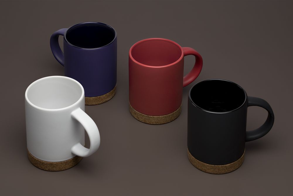 Кружка с пробковой подставкой Corky, белая — изображение 5