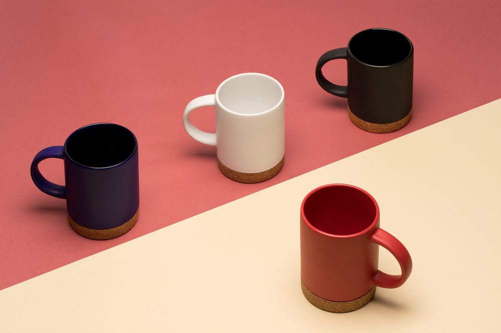 Кружка с пробковой подставкой Corky, белая — изображение 4