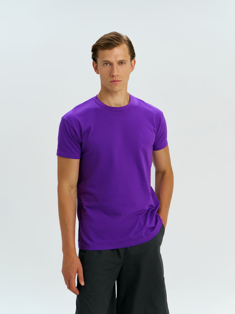 Футболка унисекс Regent 150, темно-фиолетовая — изображение 8