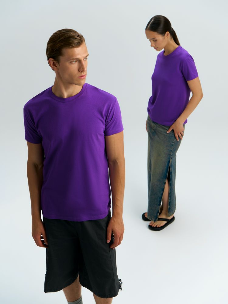 Футболка унисекс Regent 150, темно-фиолетовая — изображение 13