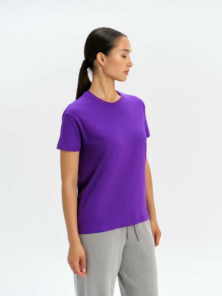 Футболка унисекс Regent 150, темно-фиолетовая — изображение 11