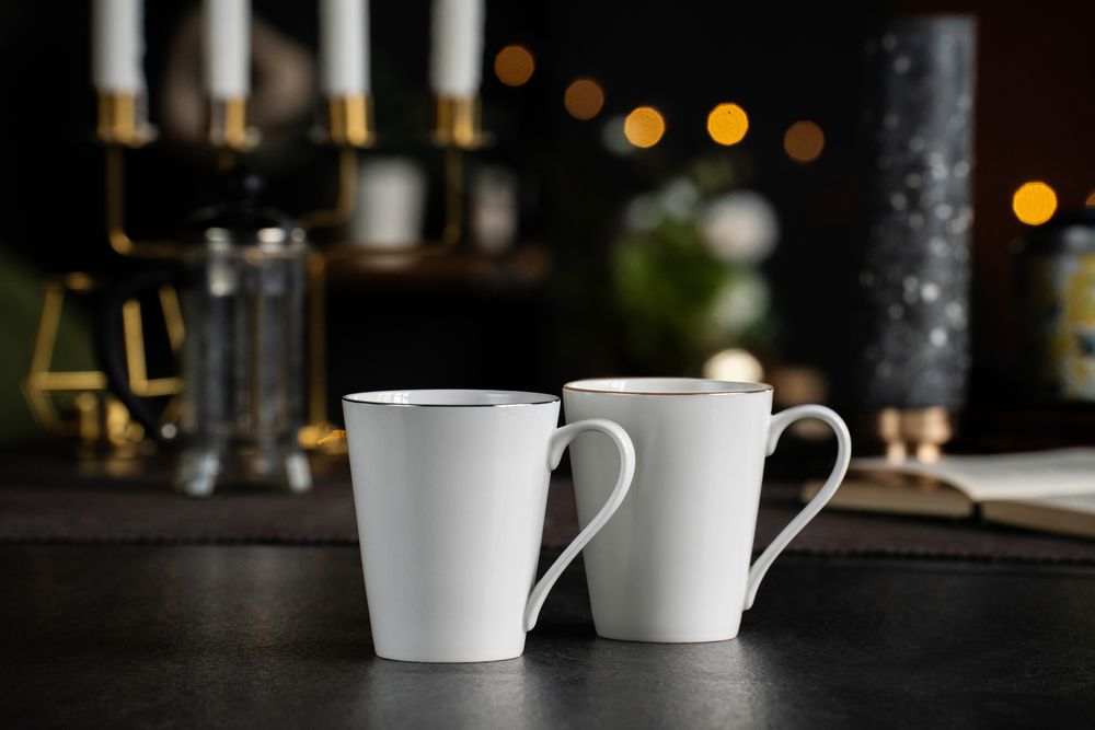 Кружка Select, белая с серебристой отводкой — изображение 5