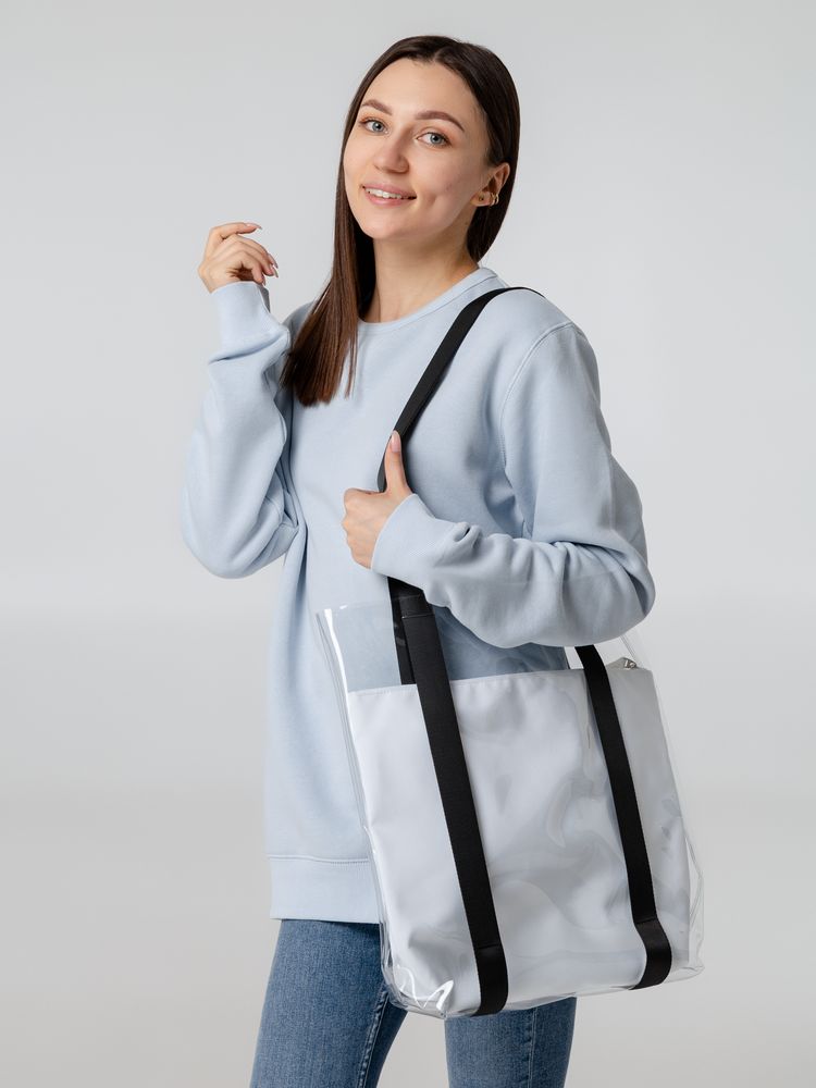 Шопер Clarity с оранжевым органайзером, прозрачный — изображение 6