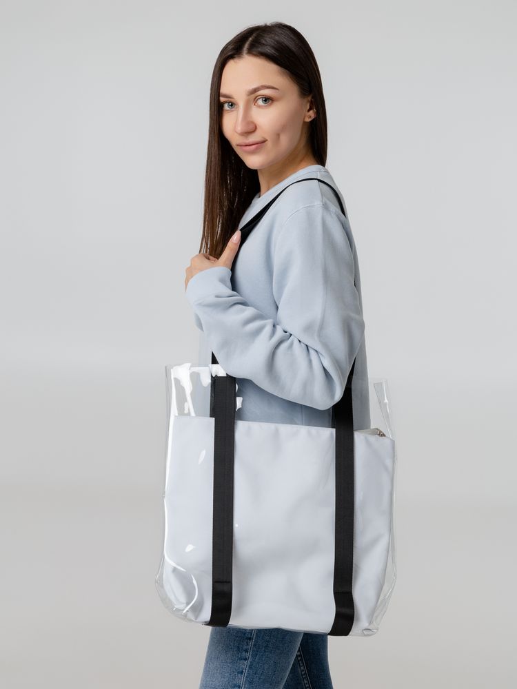 Шопер Clarity с оранжевым органайзером, прозрачный — изображение 8