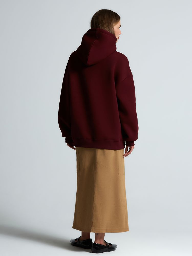 Худи Kulonga Oversize, бордовое — изображение 16