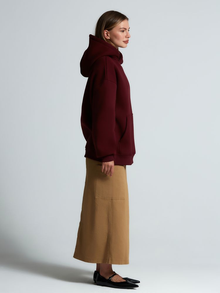 Худи Kulonga Oversize, бордовое — изображение 15