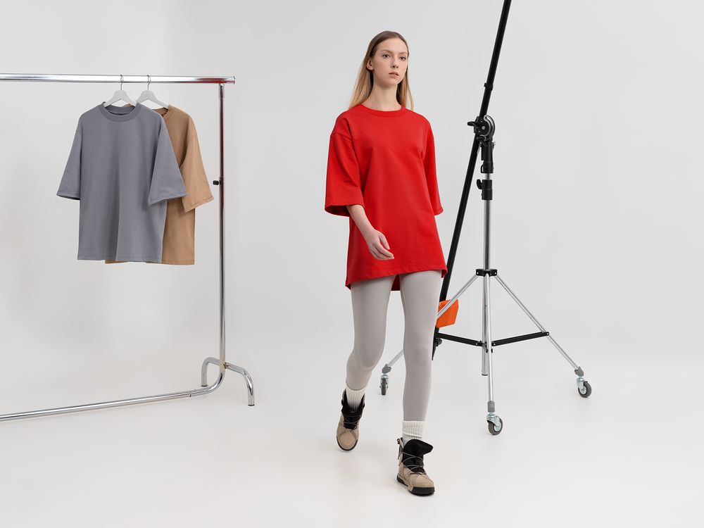 Футболка оверсайз унисекс Kosmos 2.0, красная — изображение 10