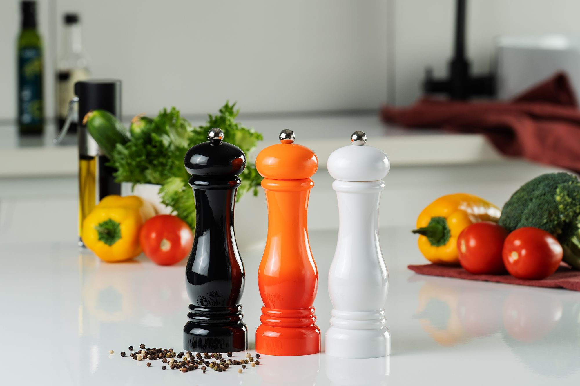 Механическая мельница для специй Gambit, оранжево-красная — изображение 5