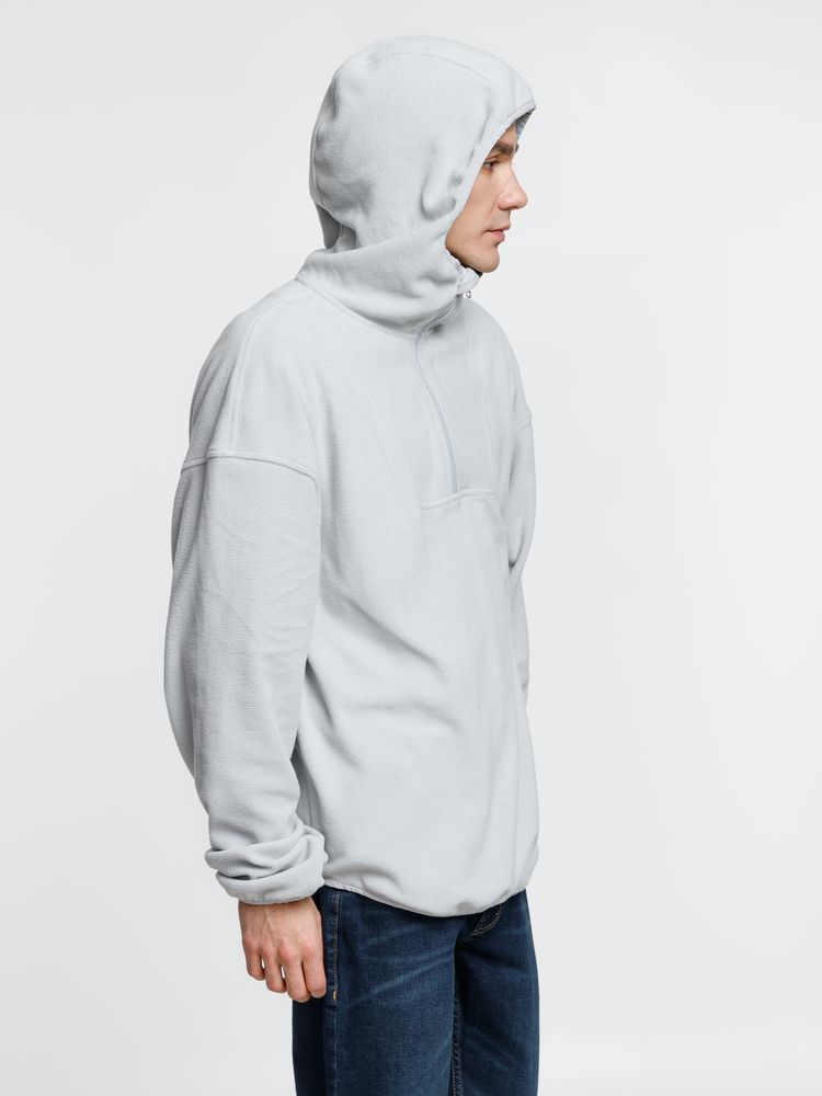 Анорак флисовый унисекс Fliska, светло-серый — изображение 9