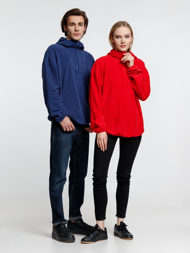 Анорак флисовый унисекс Fliska, темно-синий — изображение 12