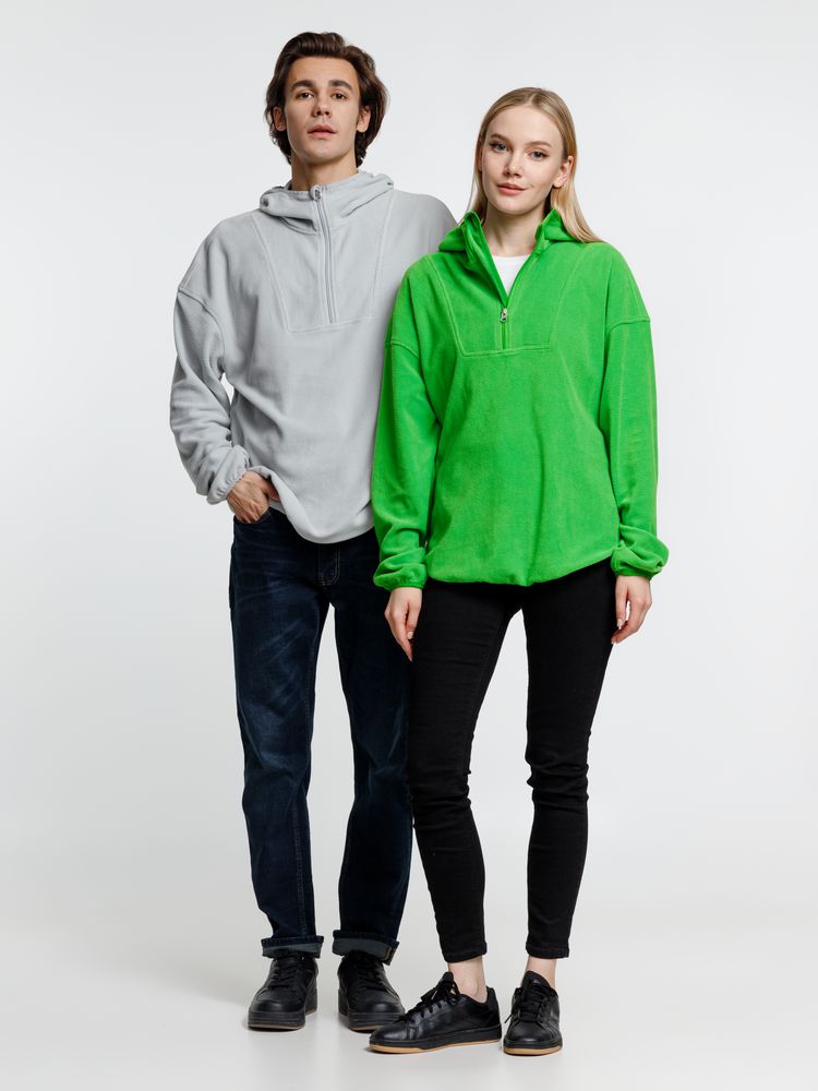 Анорак флисовый унисекс Fliska, зеленое яблоко — изображение 12