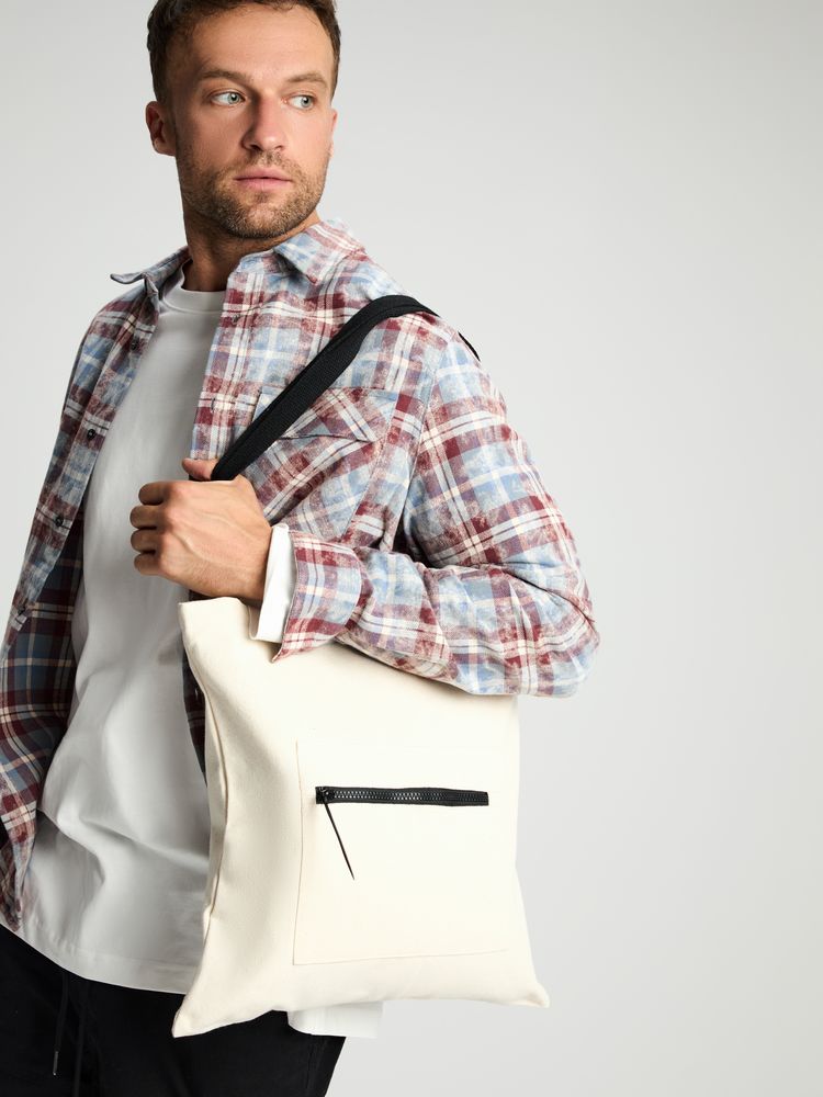 Сумка для покупок Stroll, неокрашенная с черным — изображение 14