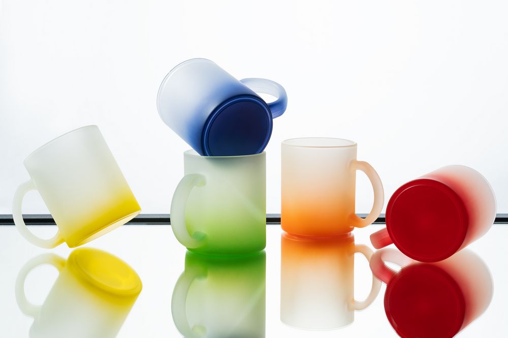 Кружка Grade Fade для сублимационной печати, матовая, желтая — изображение 4