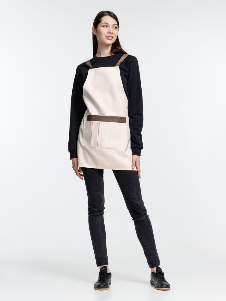 Фартук Settle In, светло-бежевый (молочный) — изображение 6