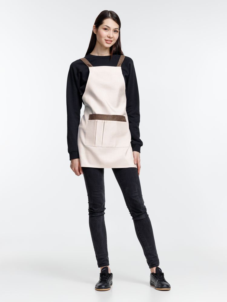 Фартук Settle In, светло-бежевый (молочный) — изображение 7