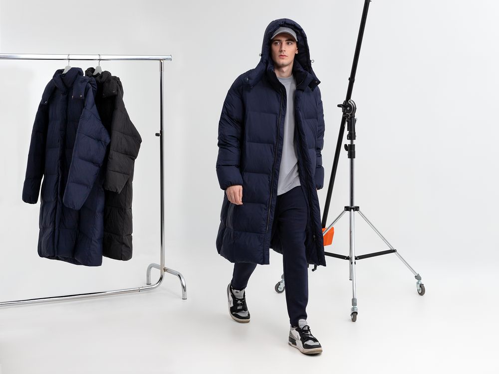 Пуховик унисекс Kapsula, темно-синий — изображение 15