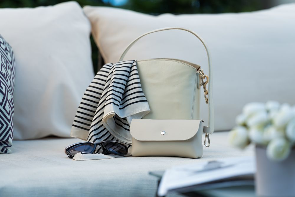 Зонт складной Sunway в сумочке, бежевый — изображение 8