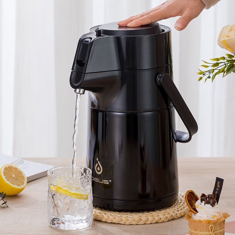 Термос с помпой Jiayi, черный — изображение 10