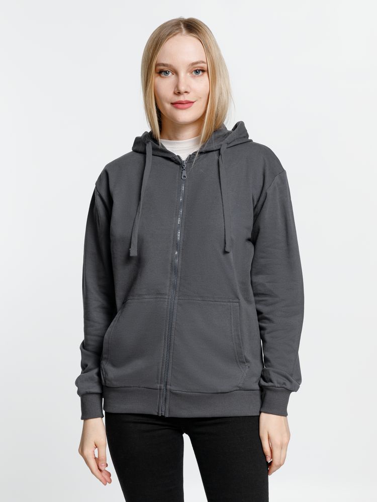Толстовка на молнии с капюшоном Siverga 2.0, темно-серая (графит) — изображение 12