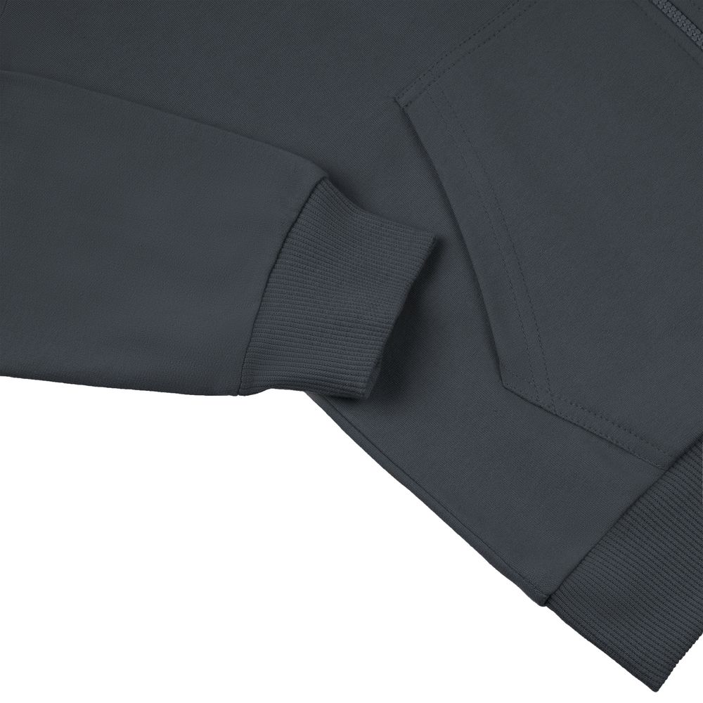 Толстовка на молнии с капюшоном Siverga 2.0, темно-серая (графит) — изображение 4