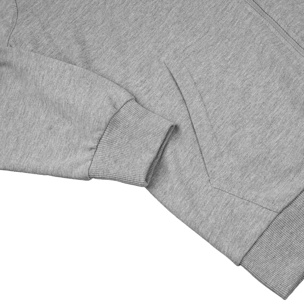 Толстовка на молнии с капюшоном Siverga 2.0, серый меланж — изображение 4