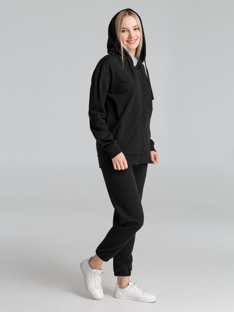 Толстовка на молнии с капюшоном Siverga 2.0, черная — изображение 12