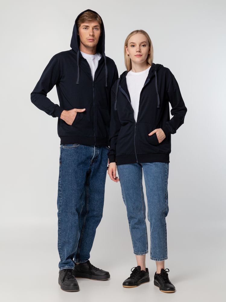 Толстовка на молнии с капюшоном Siverga 2.0, темно-синяя — изображение 15