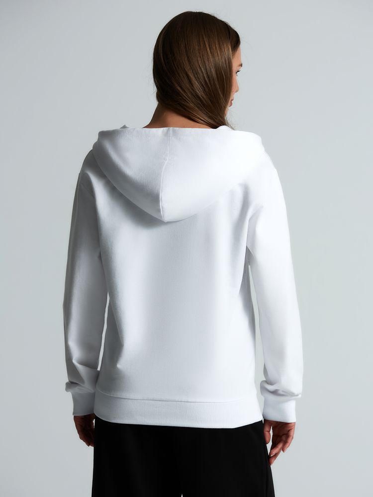 Толстовка на молнии с капюшоном Siverga 2.0, белая — изображение 16