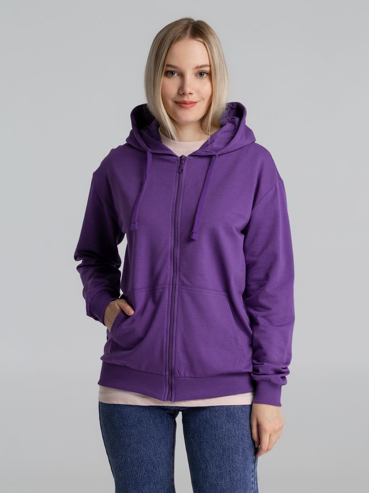 Толстовка на молнии с капюшоном Siverga 2.0, фиолетовая — изображение 10