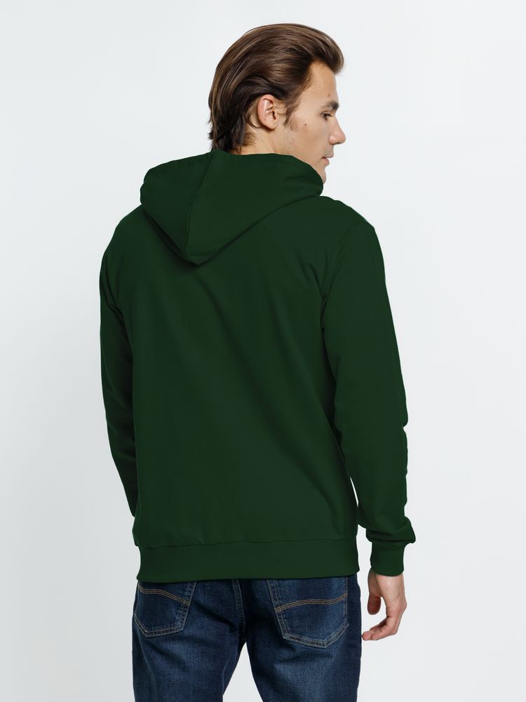 Толстовка на молнии с капюшоном Siverga 2.0, темно-зеленая — изображение 10