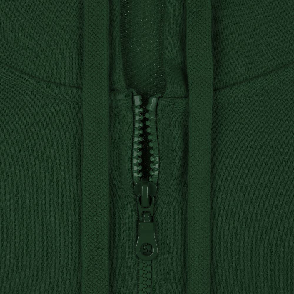 Толстовка на молнии с капюшоном Siverga 2.0, темно-зеленая — изображение 5