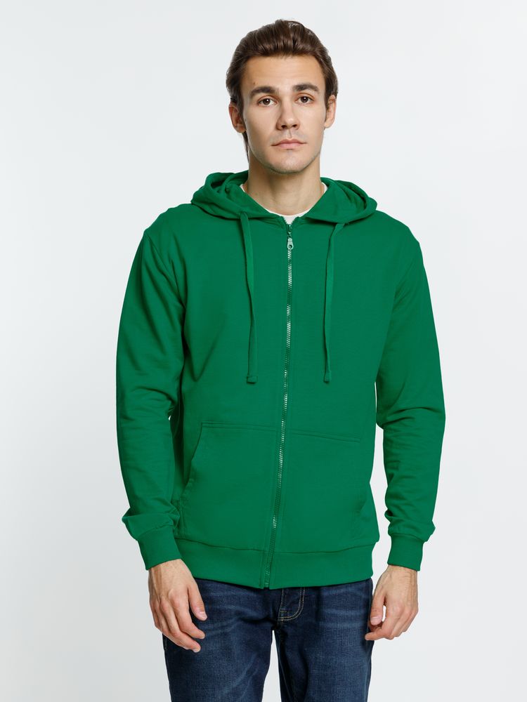 Толстовка на молнии с капюшоном Siverga 2.0, зеленая — изображение 8
