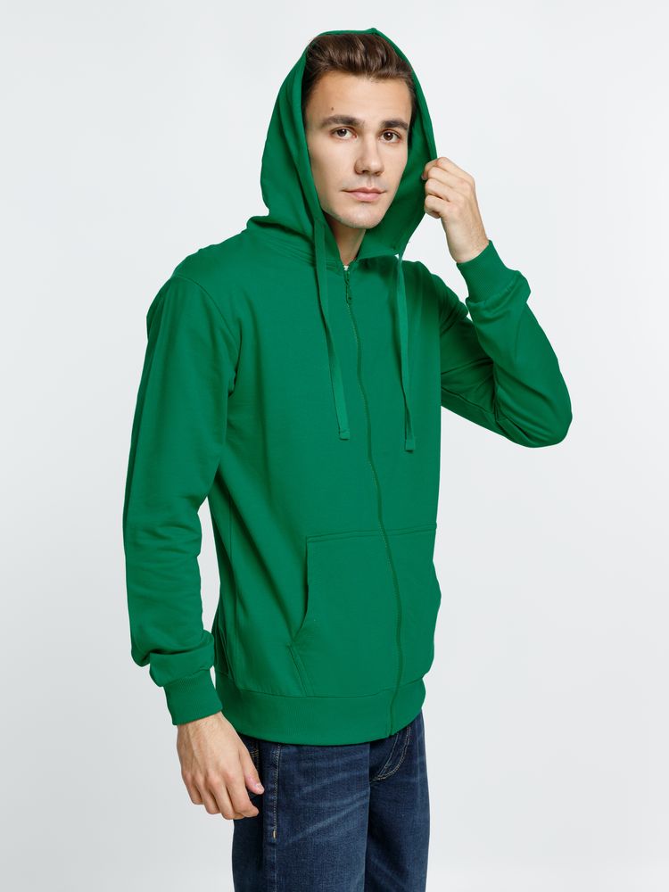 Толстовка на молнии с капюшоном Siverga 2.0, зеленая — изображение 9