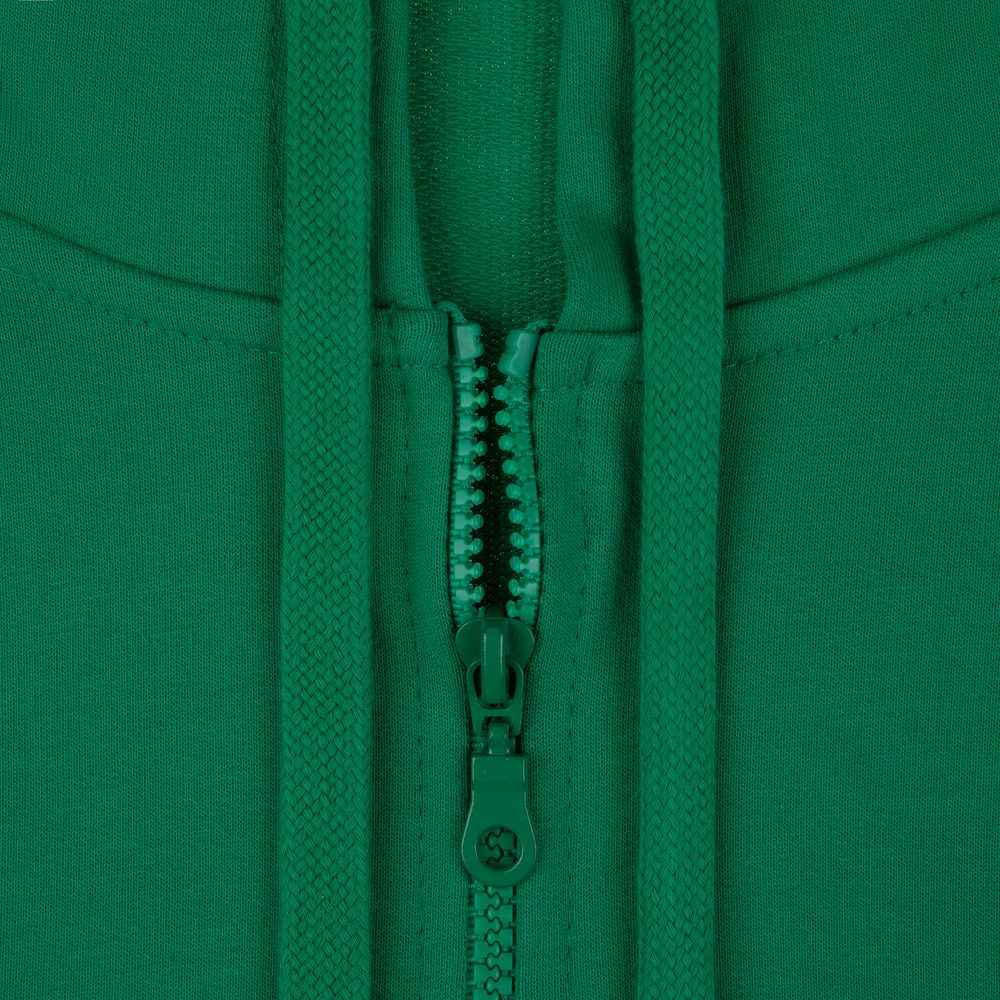 Толстовка на молнии с капюшоном Siverga 2.0, зеленая — изображение 5