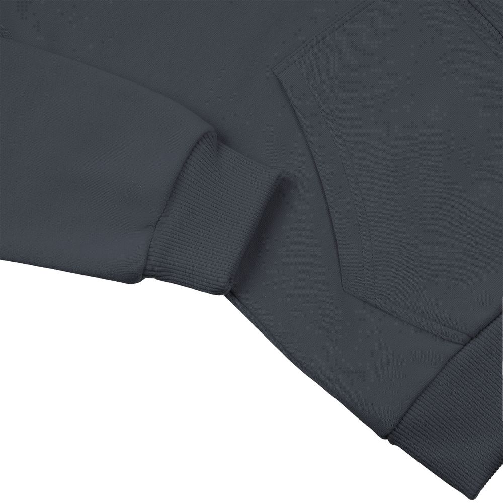 Толстовка на молнии с капюшоном Siverga Heavy 2.0, темно-серая (графит) — изображение 4