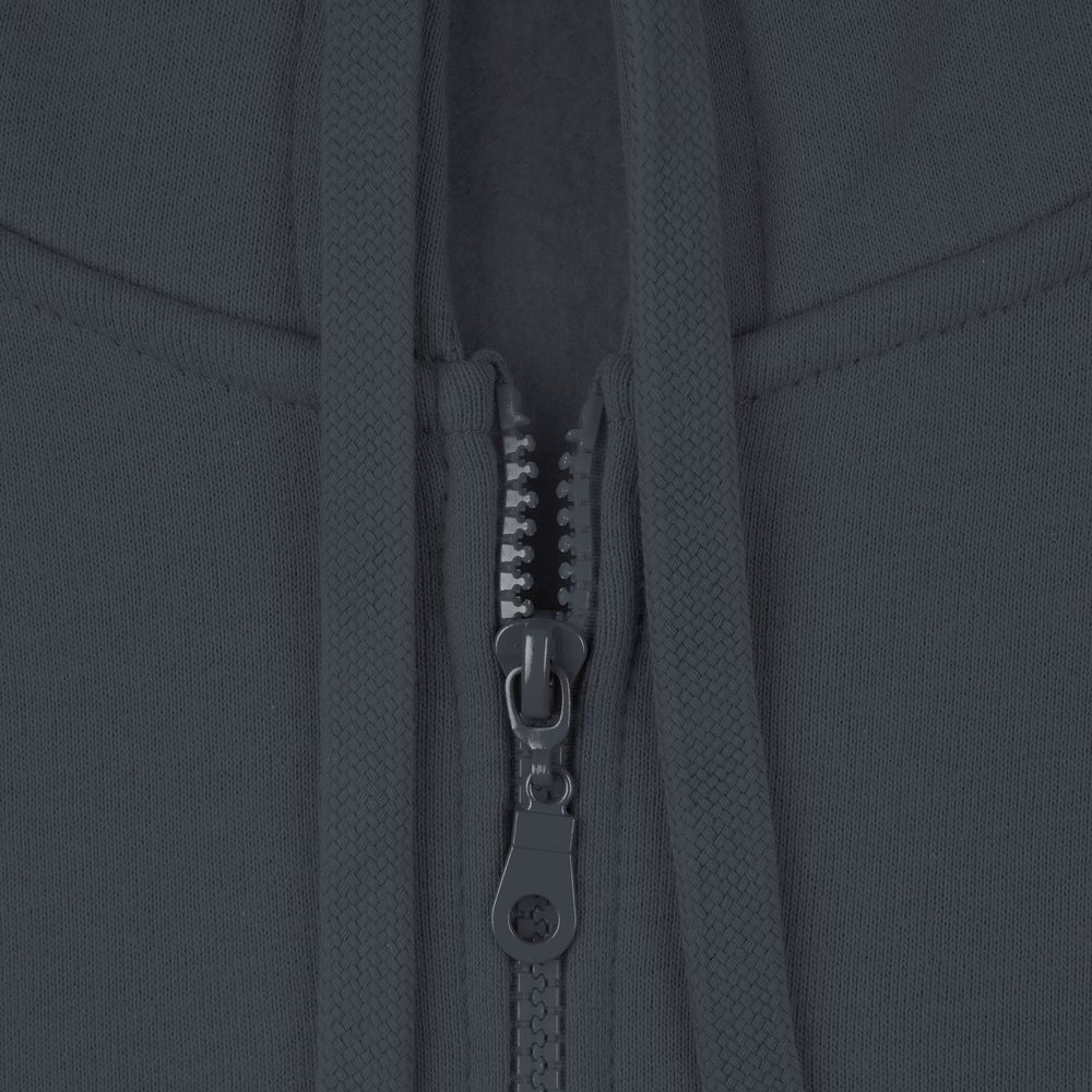 Толстовка на молнии с капюшоном Siverga Heavy 2.0, темно-серая (графит) — изображение 5